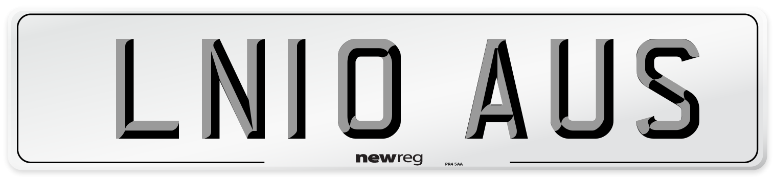 LN10 AUS Number Plate from New Reg